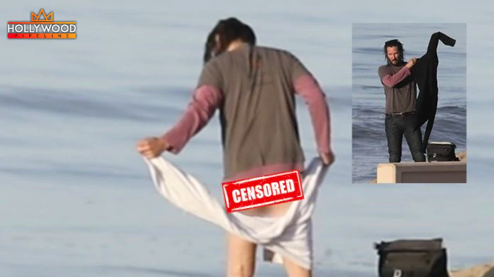 Keanu Reeves Accidentally Exposes His Naked Booty In Public.
