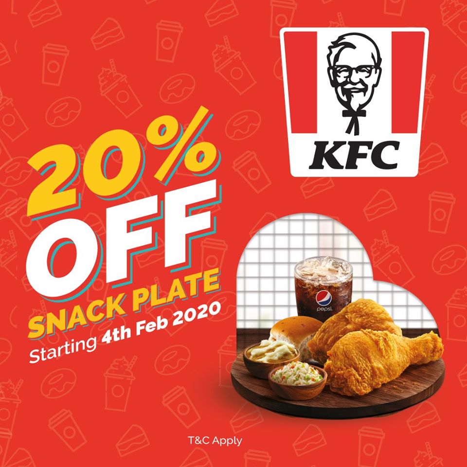 This Is How You Can Enjoy 20% Off KFC Snack Plate Combo ...