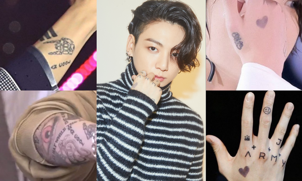 BTS Jungkook Temporary Tattoos JK Hand Tattoos BTS Gifts  Etsy