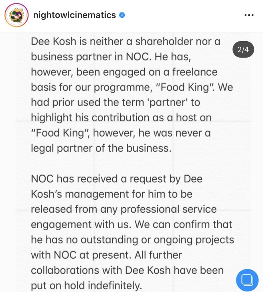 Dee Kosh On Being "Fired" From NOC's Food King - Hype Malaysia