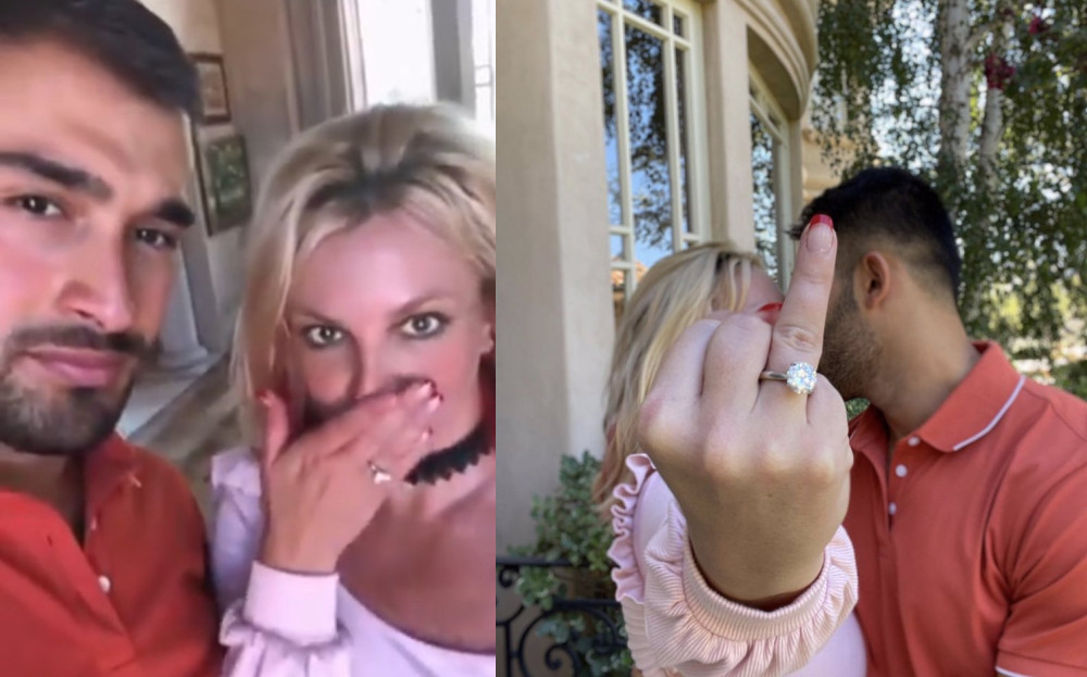 Britney Spears Shows Off Her Ring After Getting Engaged To Sam Asghari