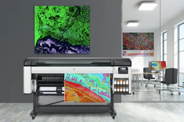 Dark gray office lobby with a concrete floor, loft windows and a glass wall. There is a large vertical poster and a meeting room. 3d rendering mock up; Shutterstock ID 763348642; Purchase Order: -