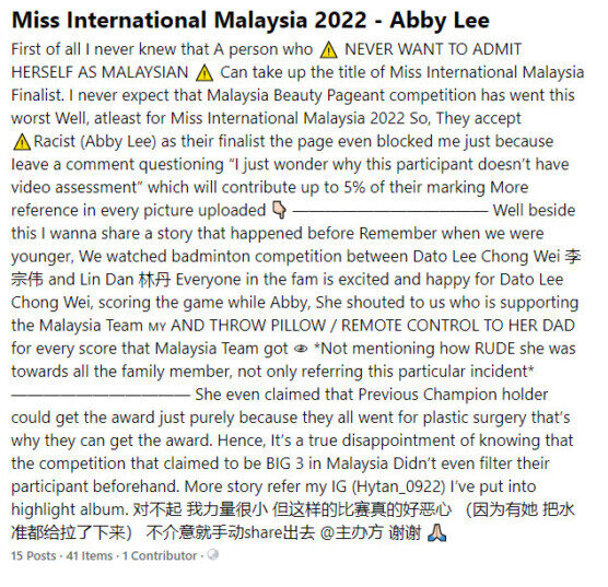 Abby lee miss malaysia