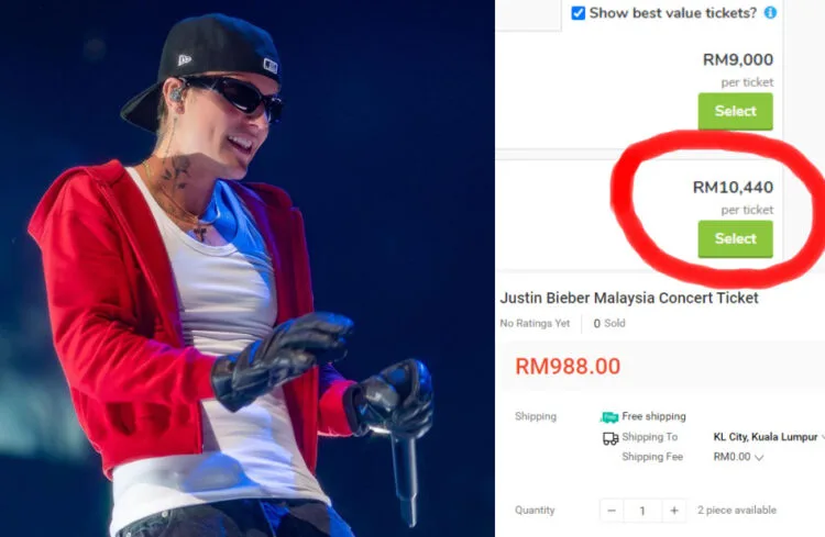 SOURCE: INSTAGRAM @JUSTINBIEBER, SHOPEE, VIAGOGO