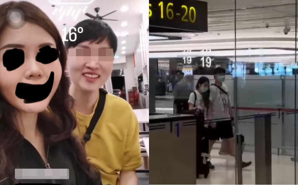(Video) Local Woman Confronts Cheating Husband M'Sian At Singapore Airport