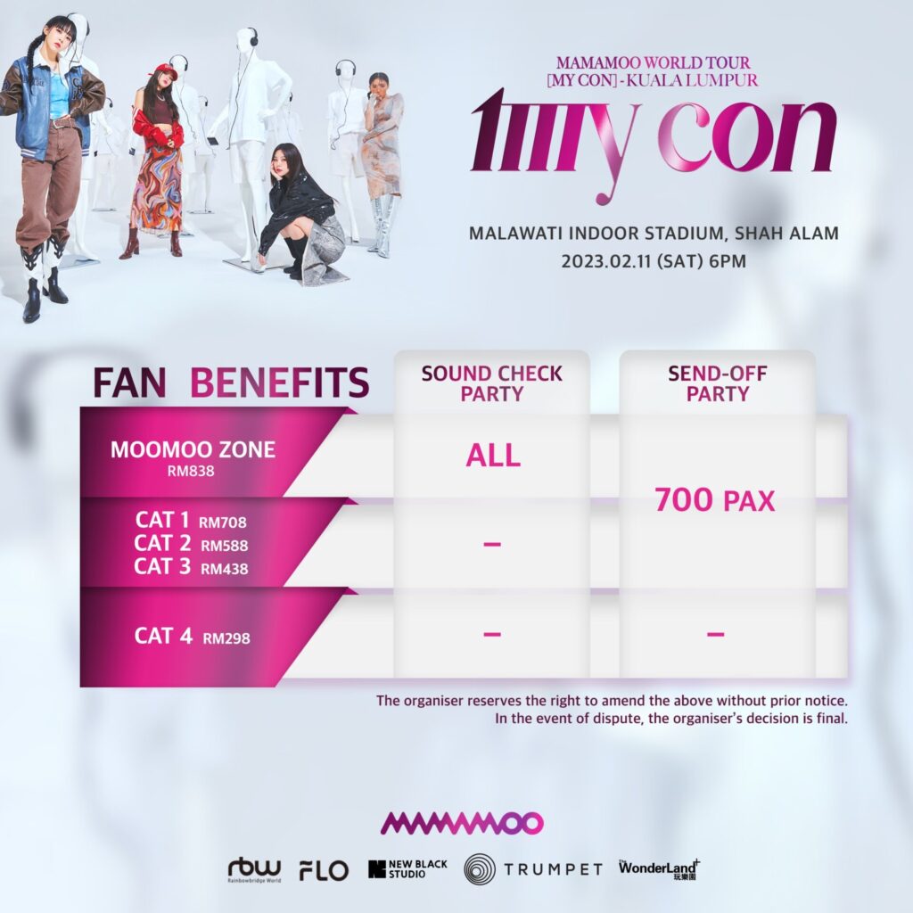 MAMAMOO Malaysian Concert Tickets & Seating Plan Revealed Hype Malaysia