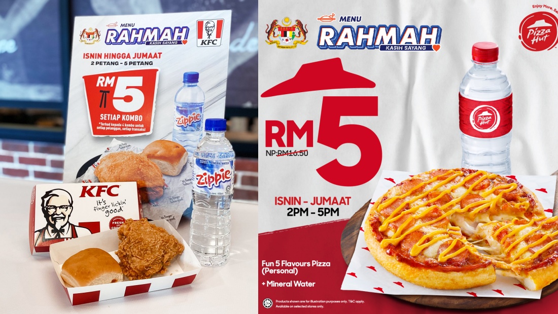 KFC & Pizza Hut Now Offering RM5 Menu Rahmah Meals! - Hype MY