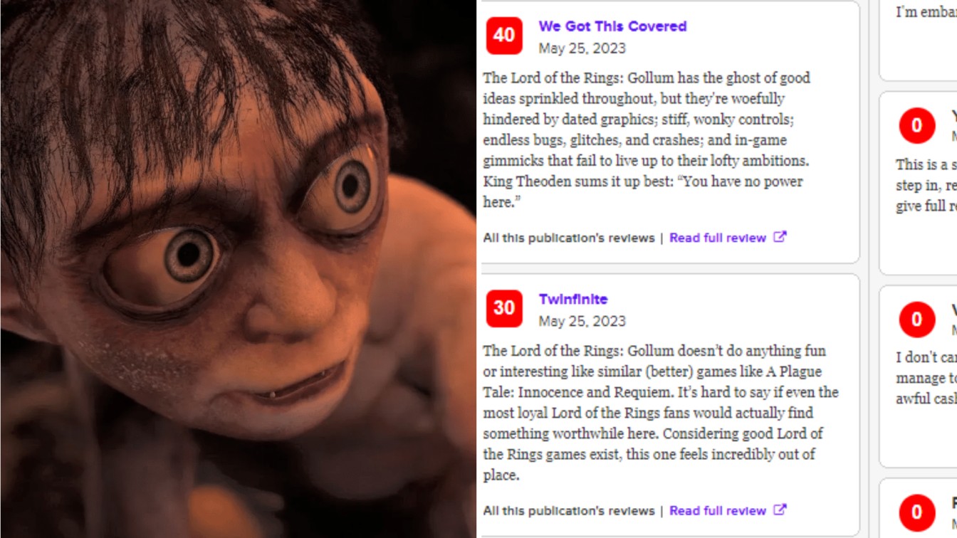 Lord of the Rings: Gollum is Now One of the Worst-Rated Games of the Year