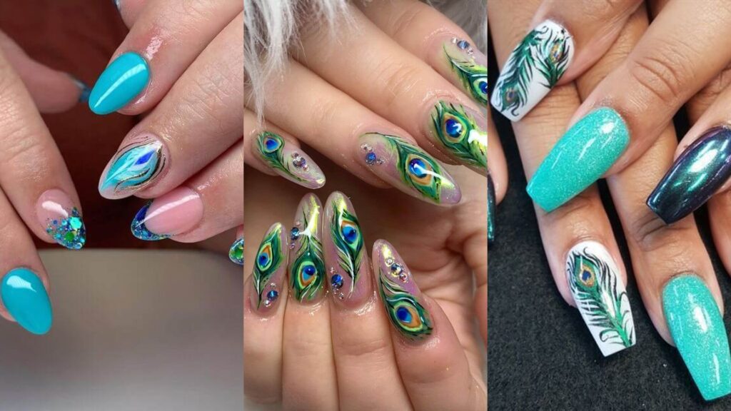 Elegant Peacock and Neutrally Scientific - Nail Art - Hermit Werds