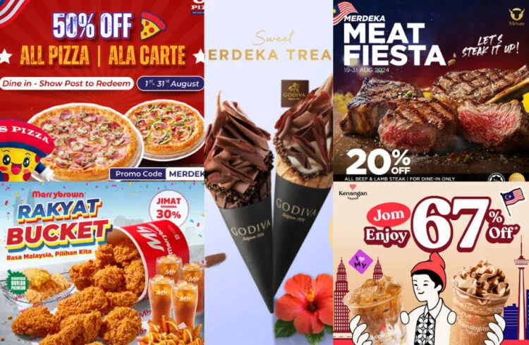 Sources: INSTAGRAM (@uspizzamalaysia, @marrybrownmy, @godivamalaysia, @menatesteakhub & @kenangancoffee.my)