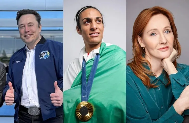 Source: IG/imane_khelif_10, Facebook/jkrowling, Twitter/elonmusk