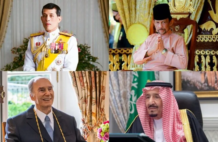 Source: IG/bruneiroyalfamily/alwaaled_talaal, Facebook/HMKingMohammad/PrinceKarimAgaKhan, Wikimedia, aawsat