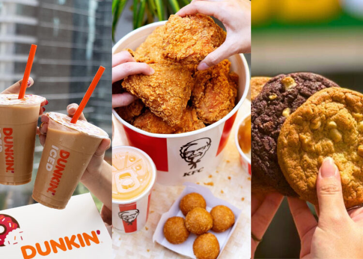 SOURCES: INSTAGRAM (@dunkin_my, @kfcmalaysia, @subwaymalaysia)