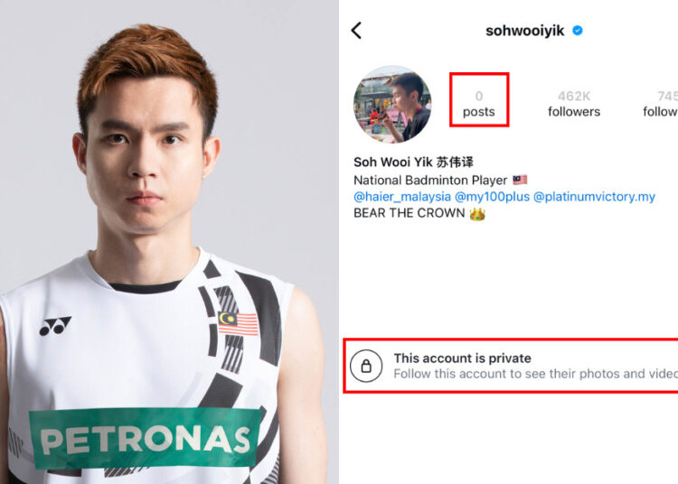 SOURCES: BADMINTON ASSOCIATION OF MALAYSIA & INSTAGRAM (@sohwooiyik)