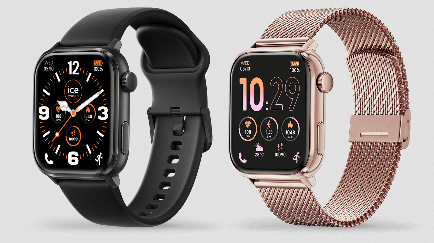 Ice-Smart 3.0 smartwatchs on display.