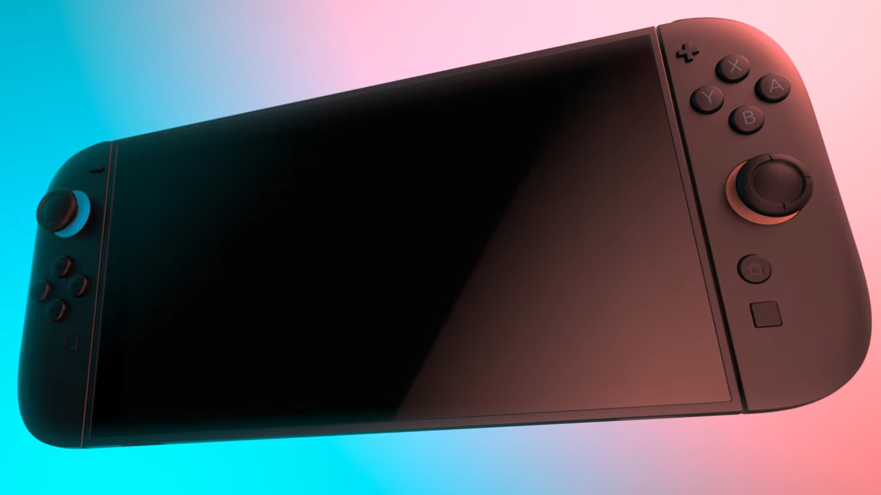 The Nintendo Switch 2 rendered in 3D, from Nintendo's First Look Video.