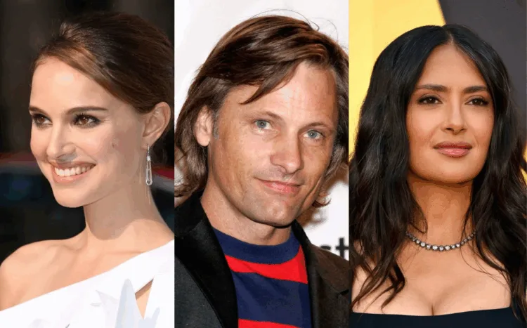 Sources: Instagram/ @fornatalieportman, Facebook/Viggo Mortensen's Art, Instagram/ @salmahayek