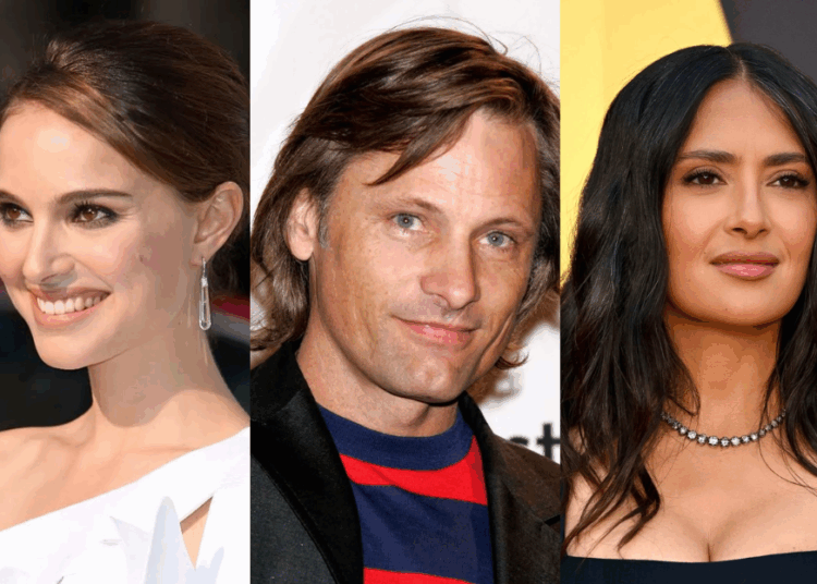 Sources: Instagram/ @fornatalieportman, Facebook/Viggo Mortensen's Art, Instagram/ @salmahayek