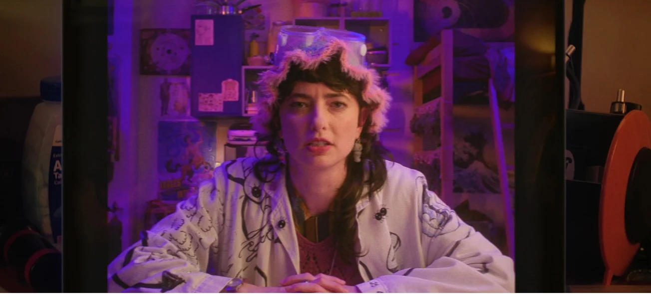 Sarah Sherman guides the gang in "Pizza Movie"