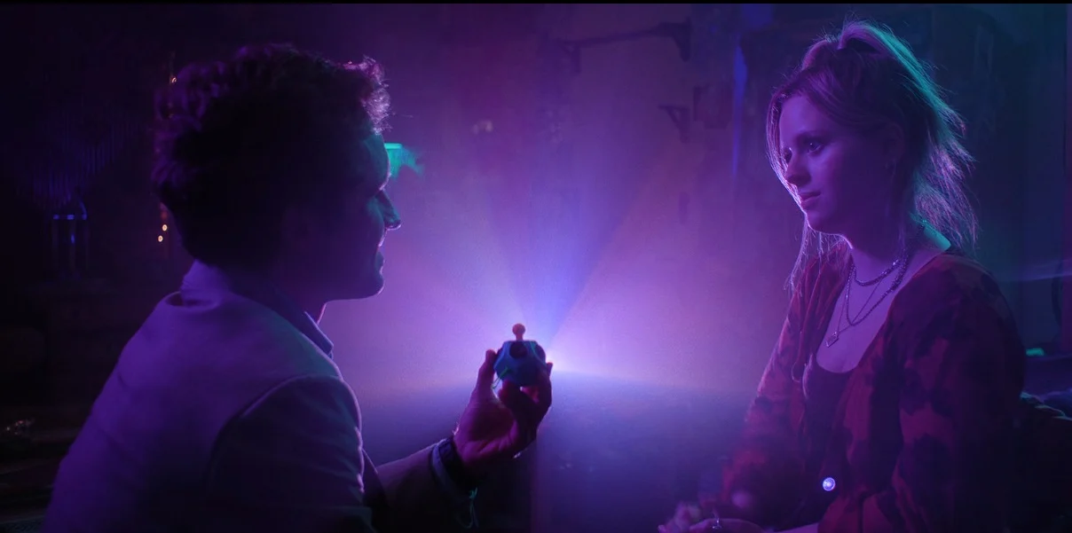 Sean Giambrone, and Lulu Wilson share a moment in "Pizza Movie"