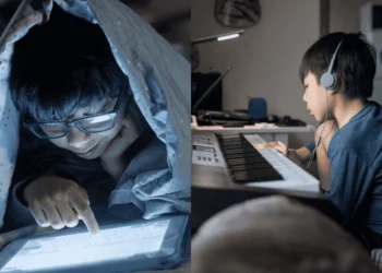 Photo by Kampus Production: https://www.pexels.com/photo/boy-in-black-framed-eyeglasses-using-a-digital-tablet-7414100/ & Photo by Ryan Fatalla: https://www.pexels.com/photo/boy-in-blue-crew-neck-shirt-using-white-earbuds-4296611/