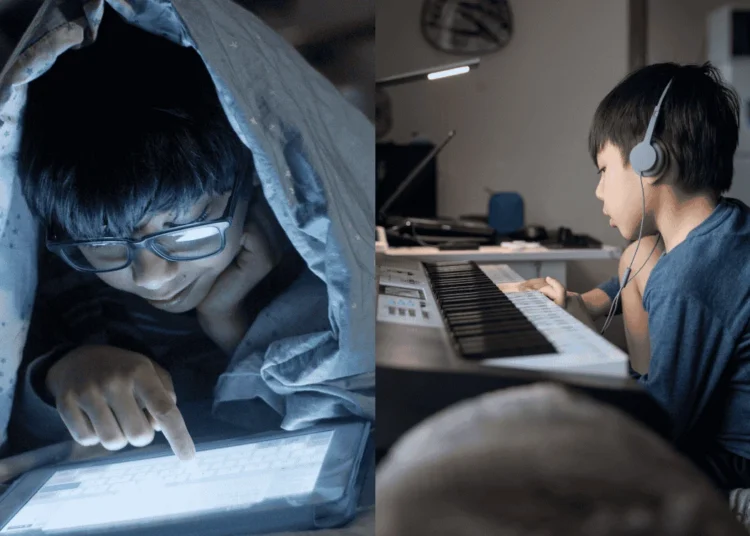 Photo by Kampus Production: https://www.pexels.com/photo/boy-in-black-framed-eyeglasses-using-a-digital-tablet-7414100/ & Photo by Ryan Fatalla: https://www.pexels.com/photo/boy-in-blue-crew-neck-shirt-using-white-earbuds-4296611/