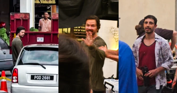 Mark Wahlberg and Riz Ahmed spotted on the set of "The Big Fix" in Penang, Malaysia