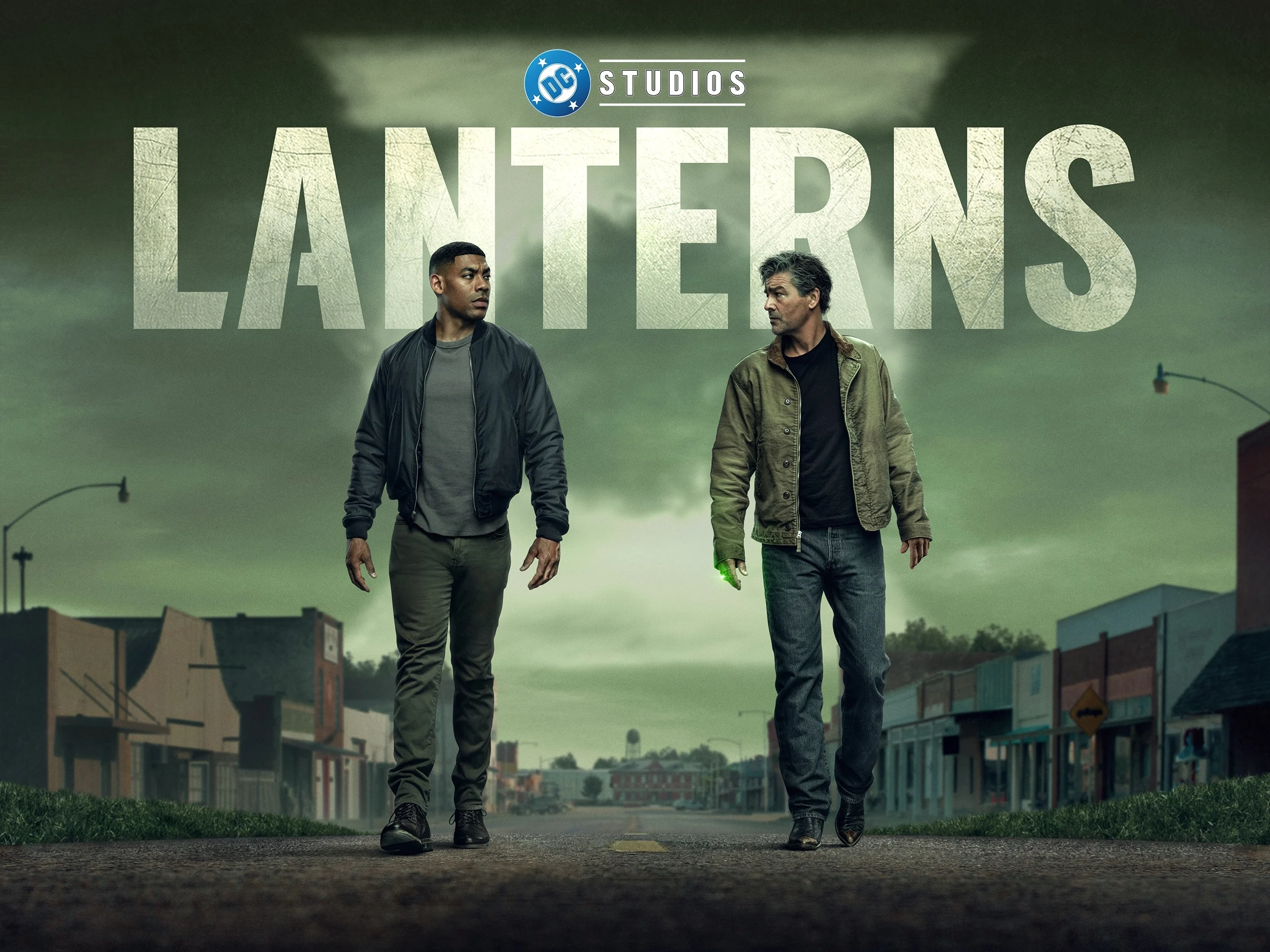 Aaron Pierre and Kyle Chandler in HBO's "Lanterns"