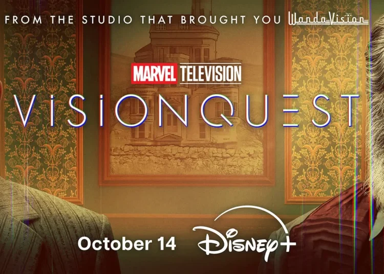 James Spader as Ultron and Paul Bettany as Vision in Marvel Television's "VisionQuest" on Disney+